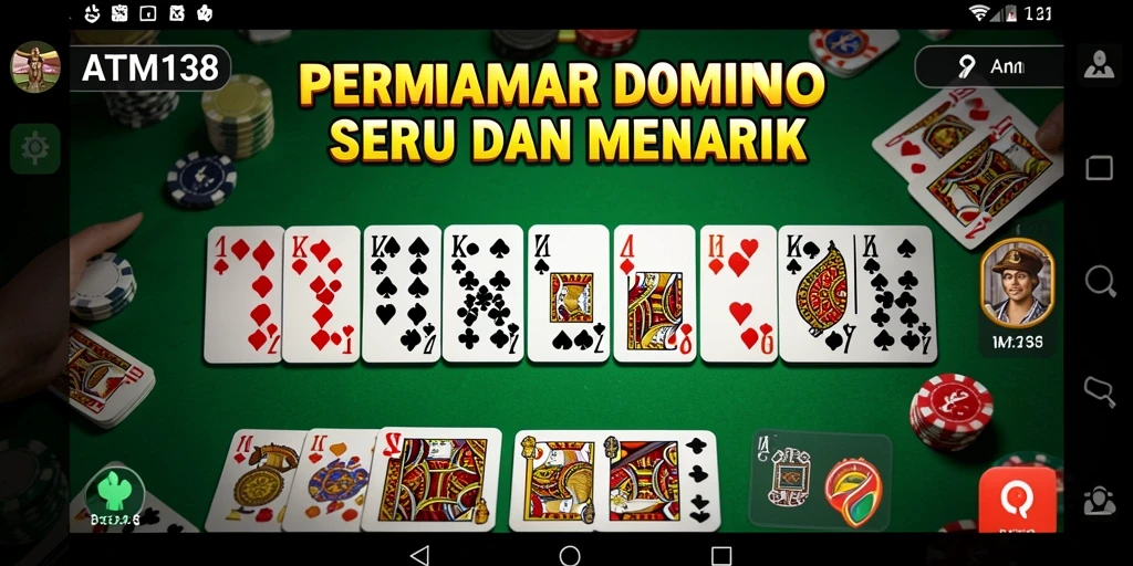 Tampilan gameplay seru saat bermain Domino di ATM138.