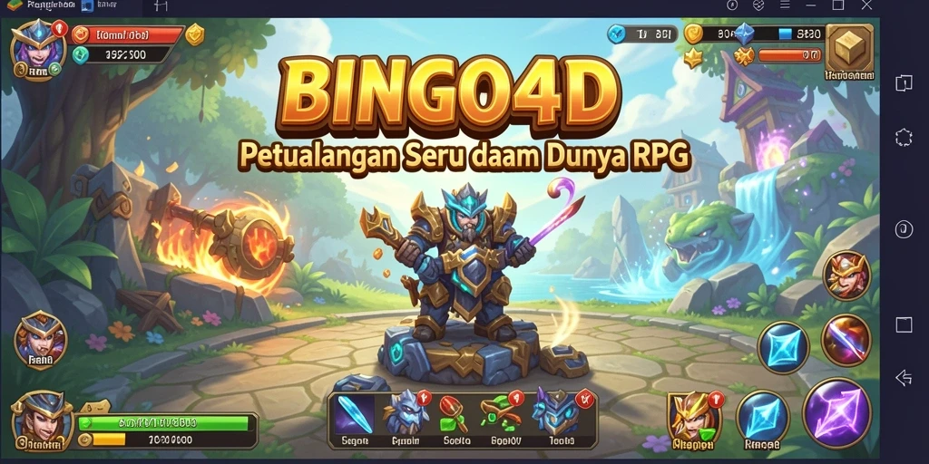 Tampilan gameplay BINGO4D yang menampilkan aksi RPG yang menarik.