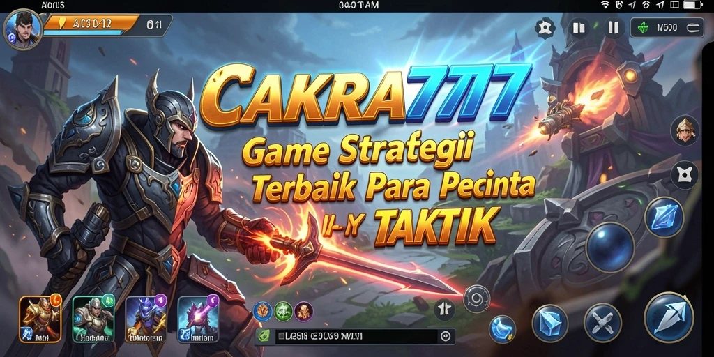 Tangkapan layar gameplay CAKRA777 menampilkan aksi strategi yang mendebarkan.