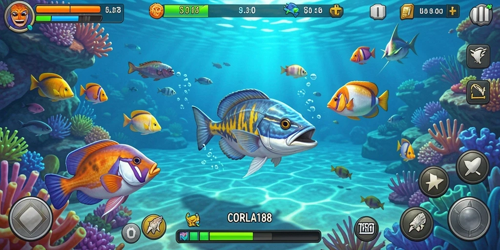 Tampilan menarik dari gameplay Tembak Ikan yang seru.