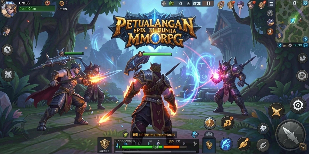 Gameplay menakjubkan di dunia virtual MMORPG.