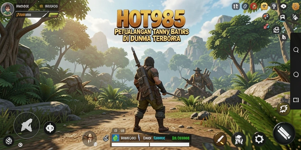Screenshot HOT985 menampilkan petualangan seru dalam dunia terbuka.