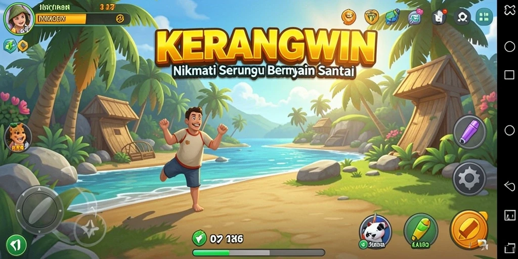 Screenshot KERANGWIN menampilkan momen permainan yang seru dan menyenangkan.