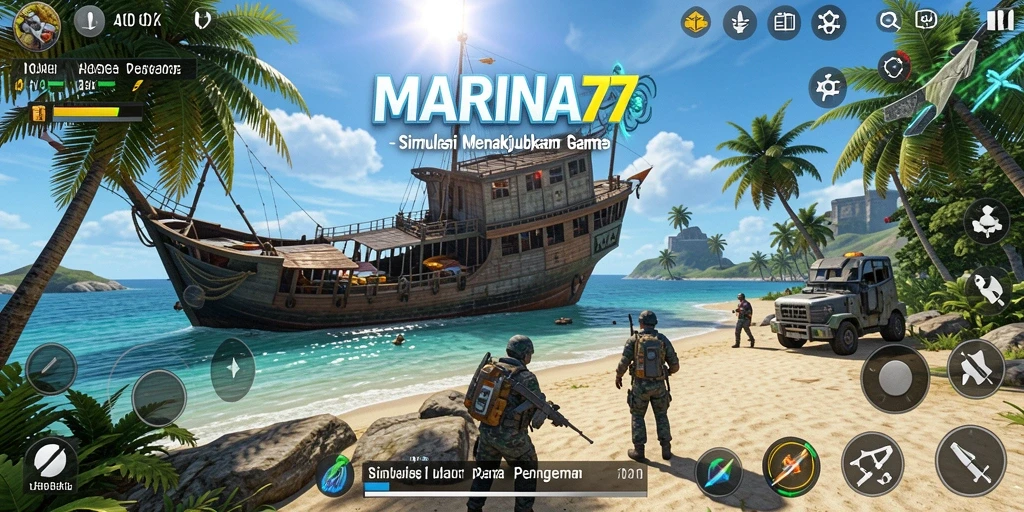 Tampilan gameplay MARINA77 yang memukau dan realistis.