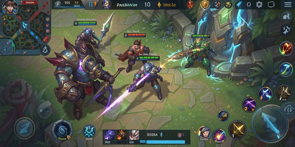 Tangkapan layar gameplay seru PANDAWIN di medan perang.
