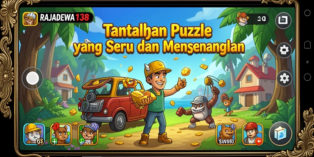 Tampilan screenshot gameplay RAJADEWA138 yang menampilkan berbagai teka-teki seru.