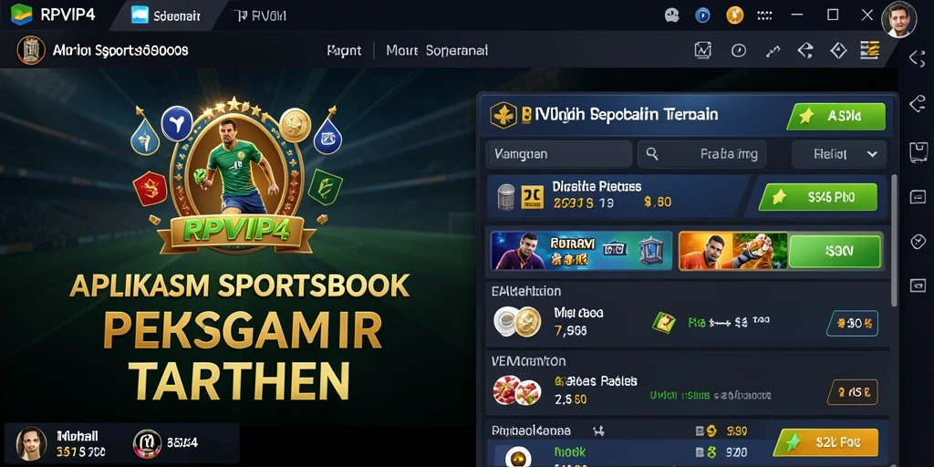 Tampilan gameplay RPVIP4 yang menawan dalam aplikasi Sportsbook.
