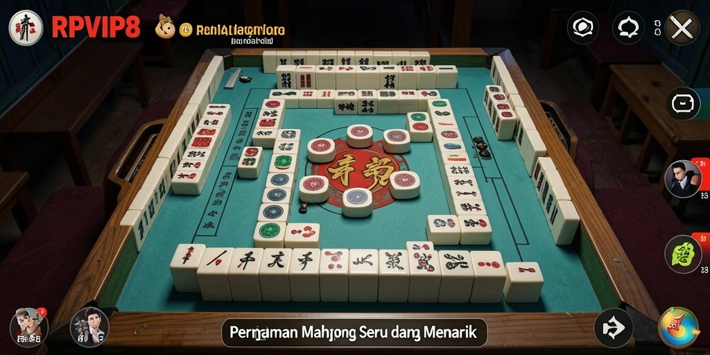 Tampilan gameplay Mahjong yang menakjubkan dari RPVIP8.